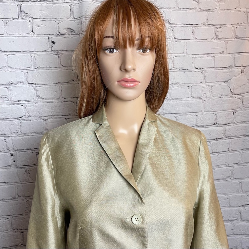 Ann Taylor LOFT Beige Silk Jacket Size 6 - Picture 2 of 8